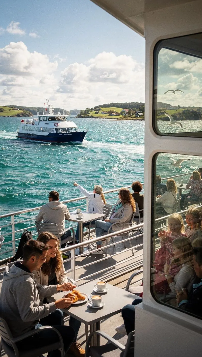 Kort over flerdages ø-hop rejse med anbefalede overnatningssteder og sightseeingmuligheder.